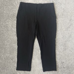 Chico's Pants Womens 2.5 (Size 14) Black Ponte Knit Cropped Casual Stretch Capri